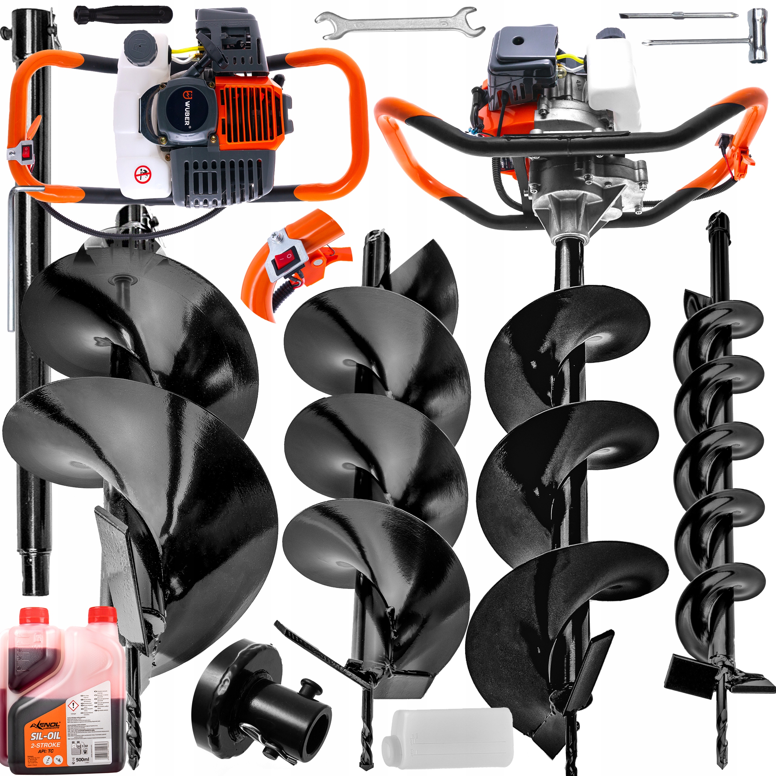 Benzínová vrtná súprava Wuber WR-GD-520 3800 W / 5,2 HP